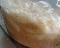 Doce de banana com creme simples