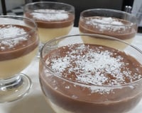 Mousse de maracujá com chocolate em taças
