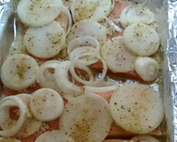 Salmão ao alho e óleo