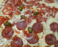 Massa de pizza no liquidificador