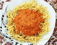 Estrogonofe de camarão