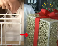 Decoração natalina caseira: alguns palitos de churrasco e um pouco de criatividade é tudo que você precisa para fazer lindas caixas de Natal