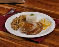 Peru recheado com farofa