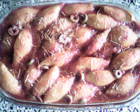 Conchiglione de mussarella e peito de peru