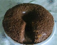 Bolo vulcão de cenoura e chocolate