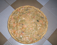 Quiche de camarão e palmito