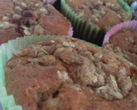 Bolinho integral de maçã e banana