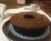 Bolo de chocolate com cobertura