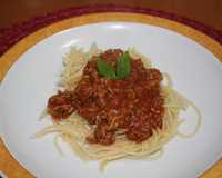 Espaguete bolonhesa à moda Dom Rafaelle