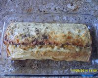 Rocambole de arroz cozido