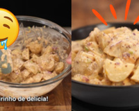 Salada de batata bolinha que aprendi com um chef: essa receita é muito prática e sempre dá certo