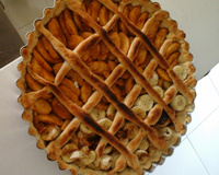 Torta de maçã e banana com canela