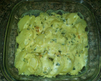 Batata gratinada no forno