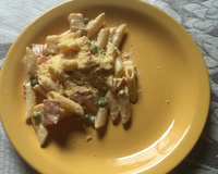 Massa ao molho branco de palmito