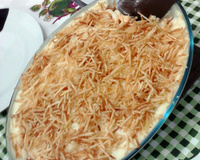 Batata recheada em travessa