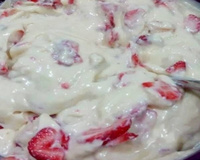 Recheio de morango para bolo