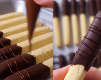 Vi no Instagram e não acreditei que nunca pensei em fazer isso: palitinhos de cookies com chocolate