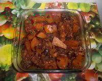 Frango com cebola queimada