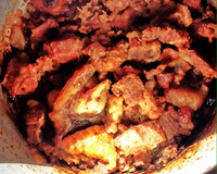 Ponta de peito na panela de pressão