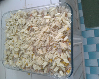 Arroz de forno com atum e legumes