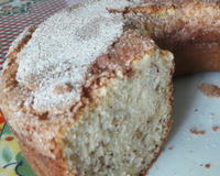 Bolo fofura de banana com canela