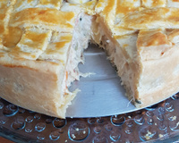 Torta de palmito com requeijão