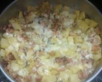 Batatas gratinadas com bacon