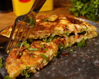 Um omelete rápido, fácil e nutritivo para o jantar. Aprenda a receita!