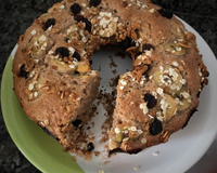 Bolo de aveia em flocos