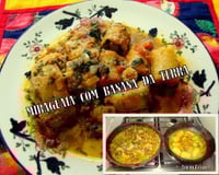 Peixe miraguaia com banana da terra