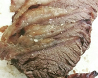Picanha assada com creme parmesão