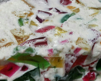 Gelatina colorida com gosto