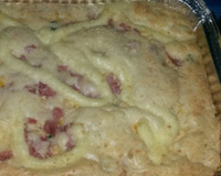 Torta de liquidificar de frango com presunto