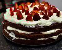 Bolo red velvet com mousse creamcheese