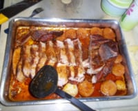 Pernil de porco ao vinho tinto