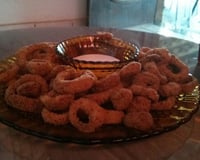 Cebola empanada do Carandina (Onion Rings - tipo Burguer King)