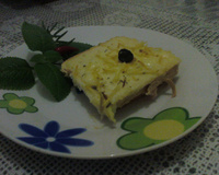 Torta de pão assada