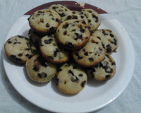 Muffins de baunilha e chocolate
