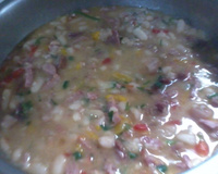 Feijão branco com carne seca