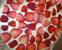 Torta de morango com chocolate branco