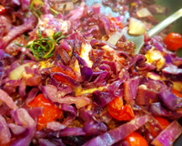 Repolho roxo aos 2 queijos