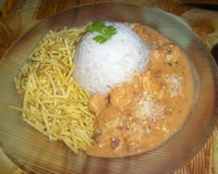 Camarão com requeijão