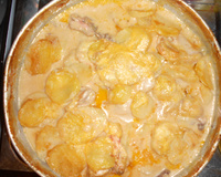 Frango assado ao creme de leite