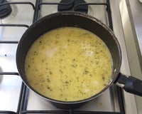 Arroz com camarão e leite de coco