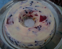 Gelatina colorida sem carboidrato