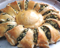 Torta girassol de ricota e espinafre