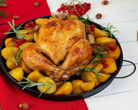 Um chef famoso no Instagram: "Como os chefs temperam as carnes para a ceia de Natal: funciona pra porco, Chester, frango"