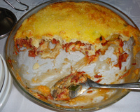 Escondidinho de carne seca com aipim