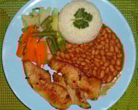 Frango grelhado com legumes