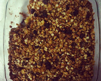 Torta integral de maçã e granola